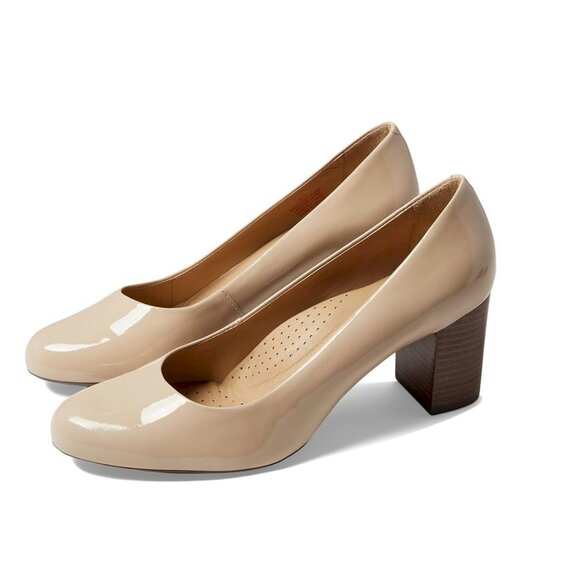 Marc Joseph Beige Glossy Heels - Picture 10 of 10